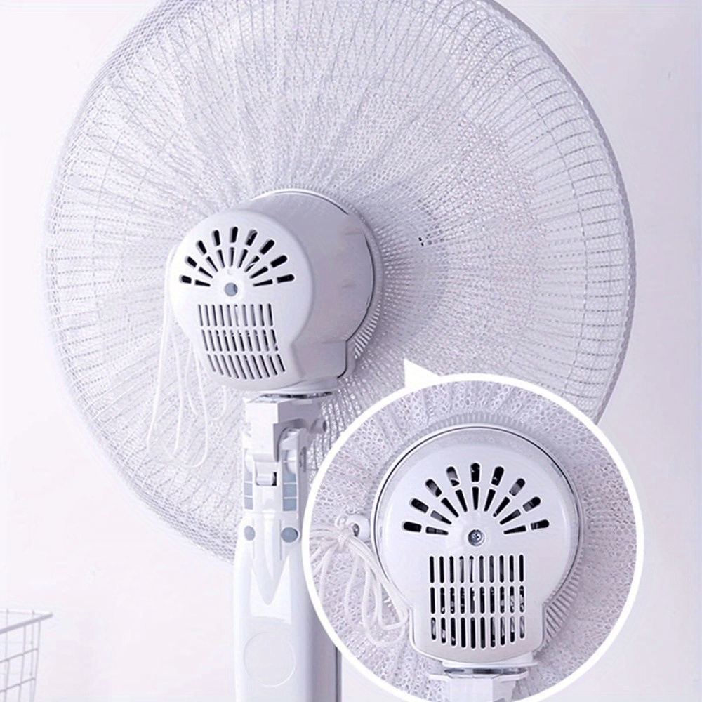Fabric Fan Safety Cover Washable Reusable Anti-Pinch for Home Office