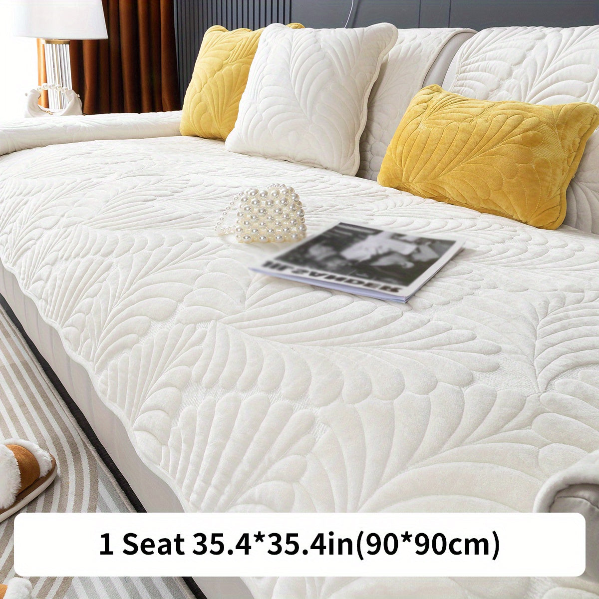 Короткий плюшевый чехол для дивана на все сезоны, идеально подходит для домашнего декора в спальне, офисе или гостиной. Исключает спинку, подлокотники и наволочку.