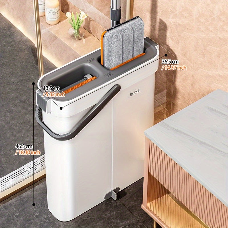 Conjunto de trapeador y cubo sin manos con panel plano de 15.8 pulgadas y almohadillas ultrafinas