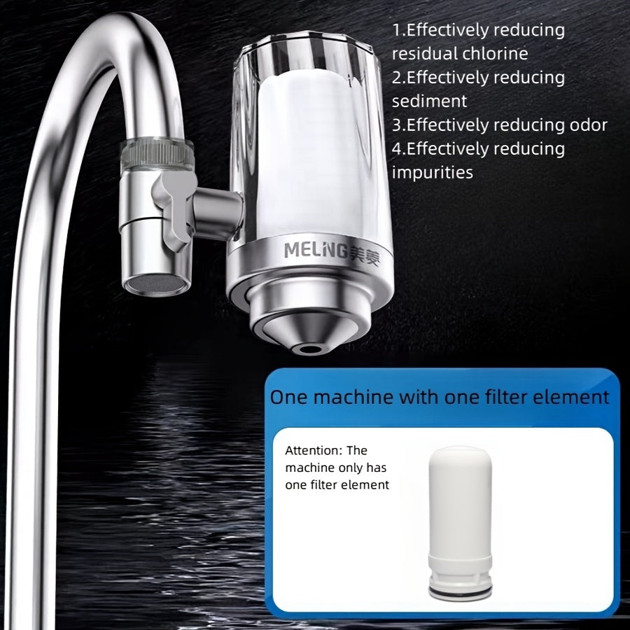 Stainless Steel Water Filter Faucet System with Activated Carbon Ceramic Cartridge