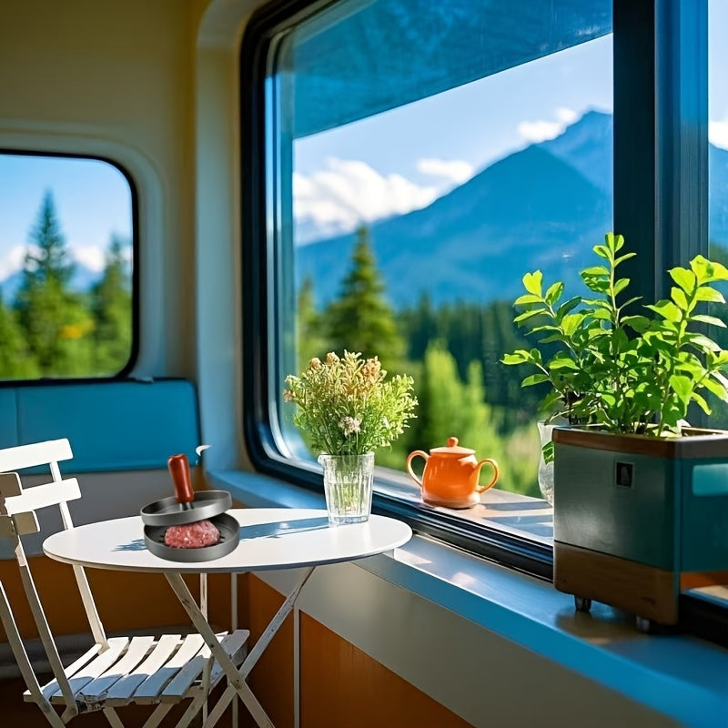 Aluminum Hamburger Patty Maker Non-Stick Grill Press for Burgers