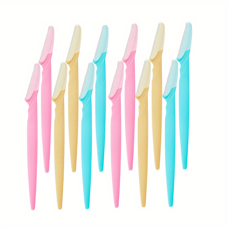 Mini Eyebrow Razors Set 3 or 6 Pcs Stainless Steel Vibrant Colors