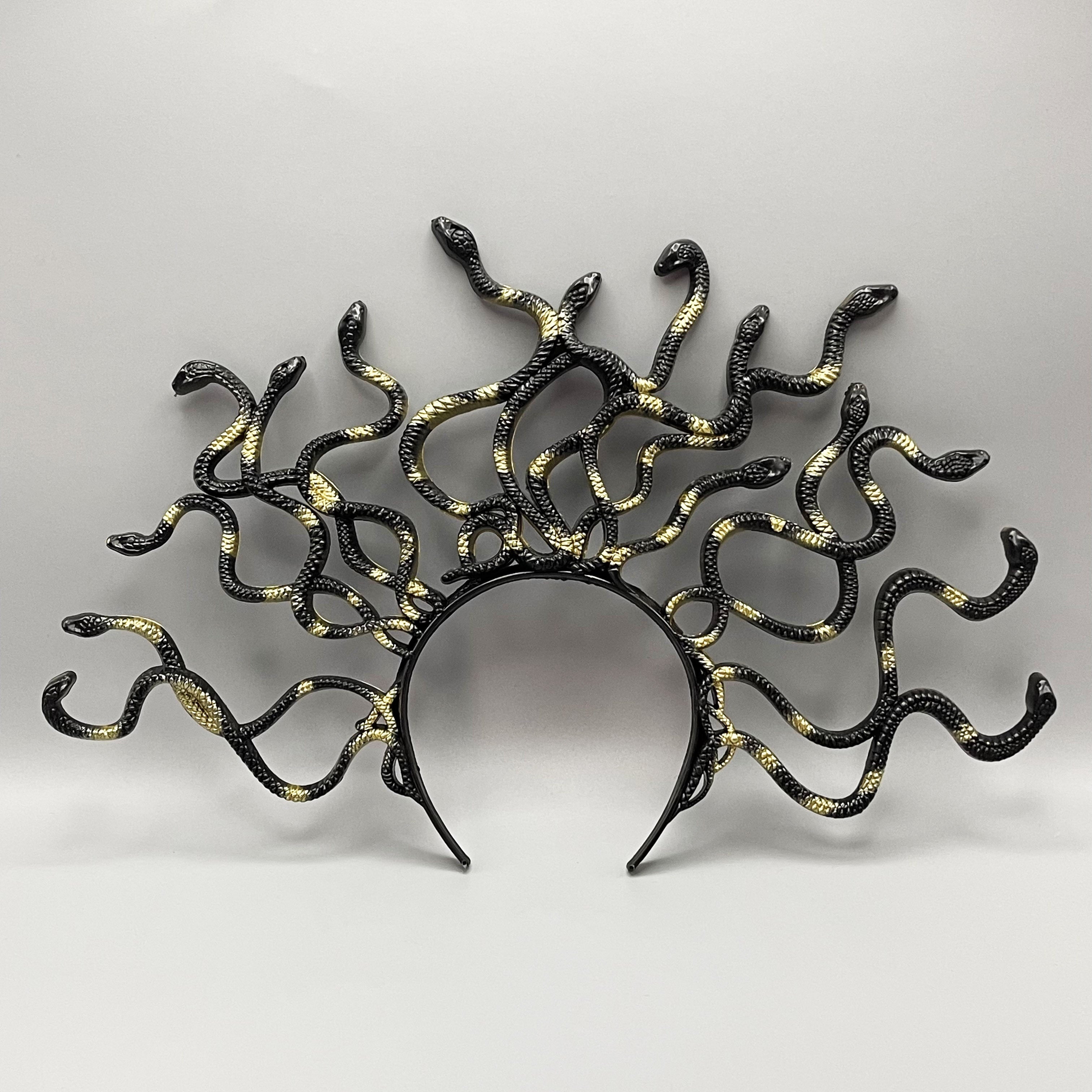 Medusa Snake Headpiece Plastic Costume Accessory for Halloween and Christmas Parties