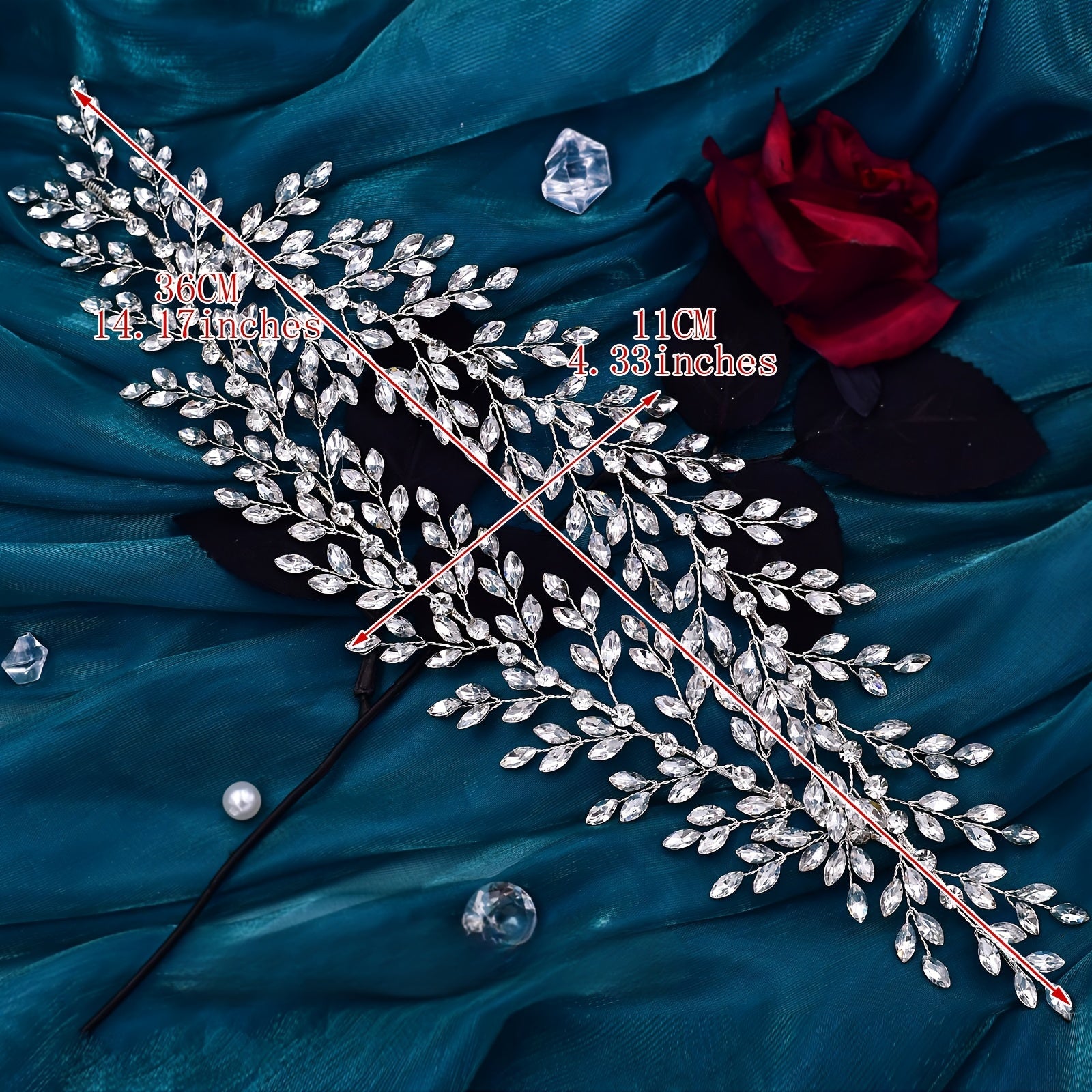 Handmade Bohemian Bridal Headband Rhinestone Wedding Hair Accessory for Women