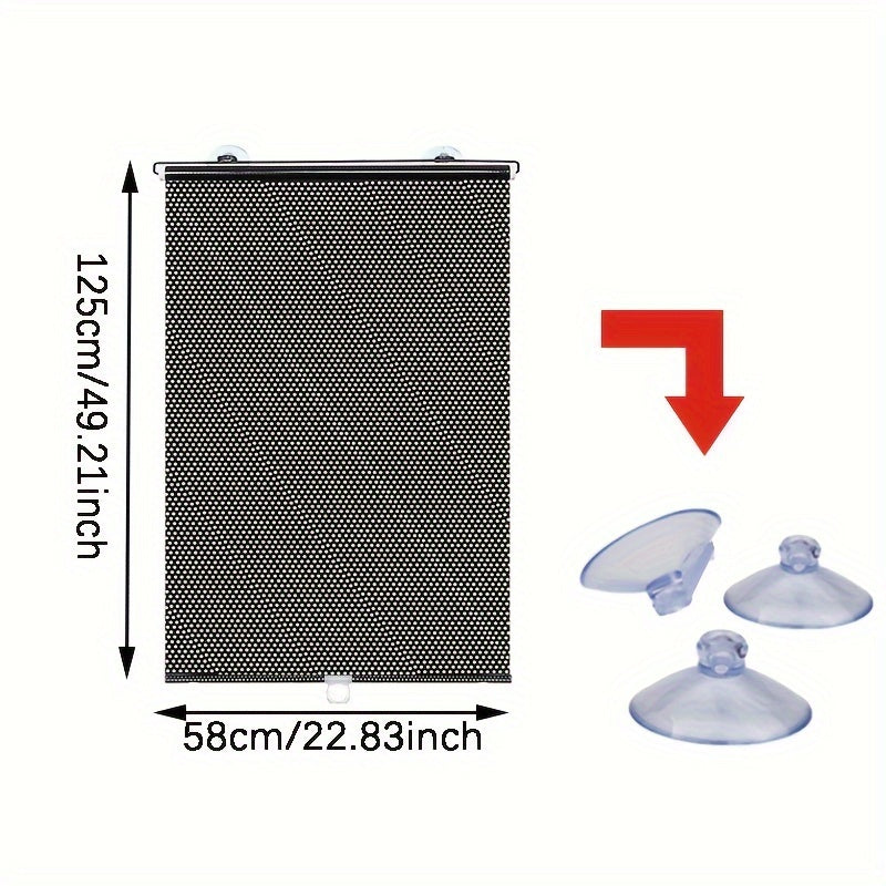 Универсальная солнцезащитная штора с присосками, телескопическая, портативная, без отверстий