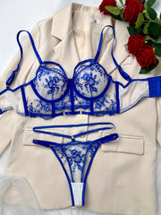 Valentin kuni qora klassik ayollar uchun tikilgan to'rli ichki kiyim to'plami