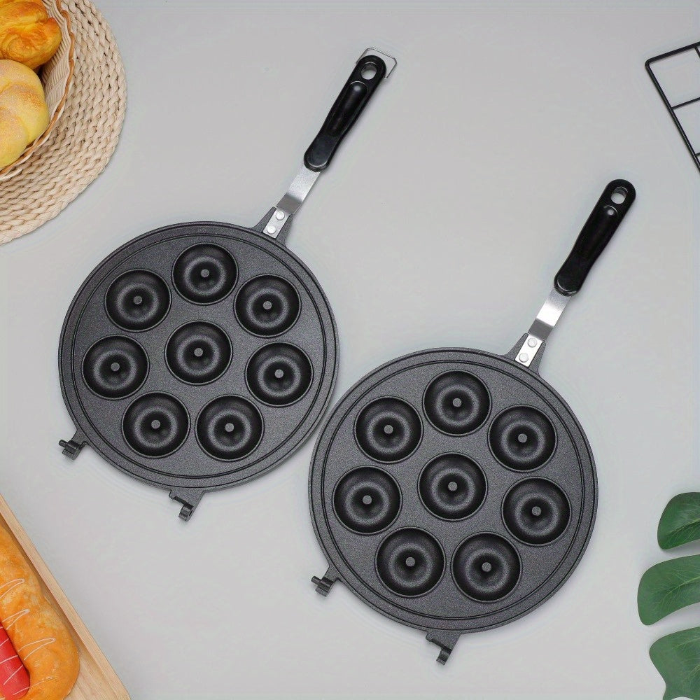 8-камерали тўқимасиз донат вафли тайёрлагич автоматик четни ёпиш, иккита томонли алюминий пишириш қўриқхонаси 26-30мм