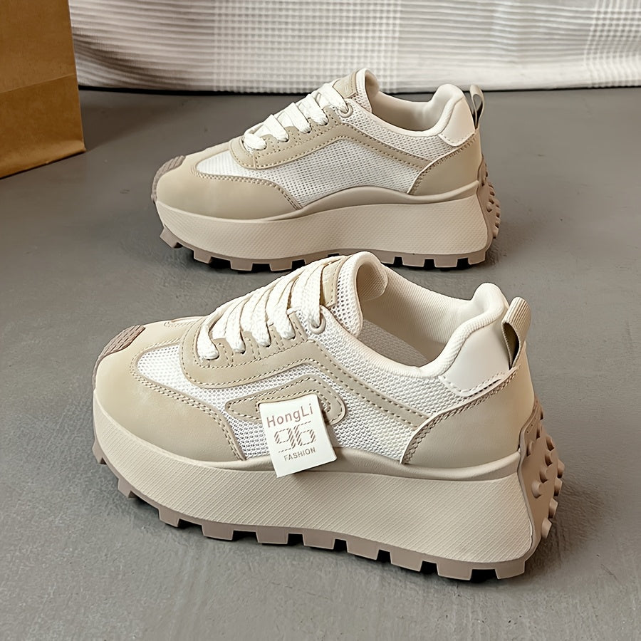 Women's Casual Mesh Shoes Thick Soles All-Season Comfort