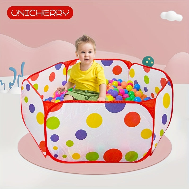121.92cm Pop-Up Ball Pit Play Tent for Kids Indoor Outdoor Crawling Playpen with Floral Design