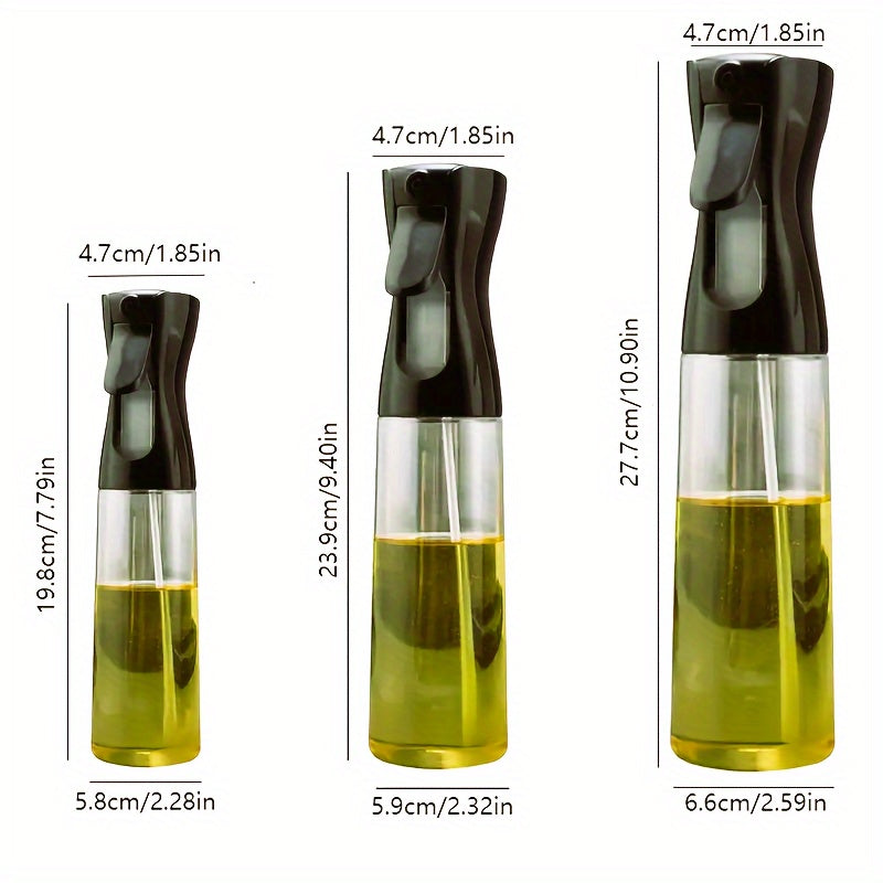 Multi-Function Kitchen Oil Sprayer Refillable Leak-Proof Black Dispenser for Olive Oil Cooking
