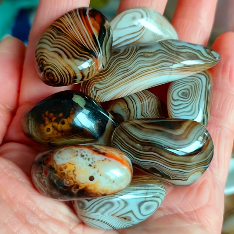 5-Piece Natural Agate Stone Set for Flower Pots Aquariums and Decorations