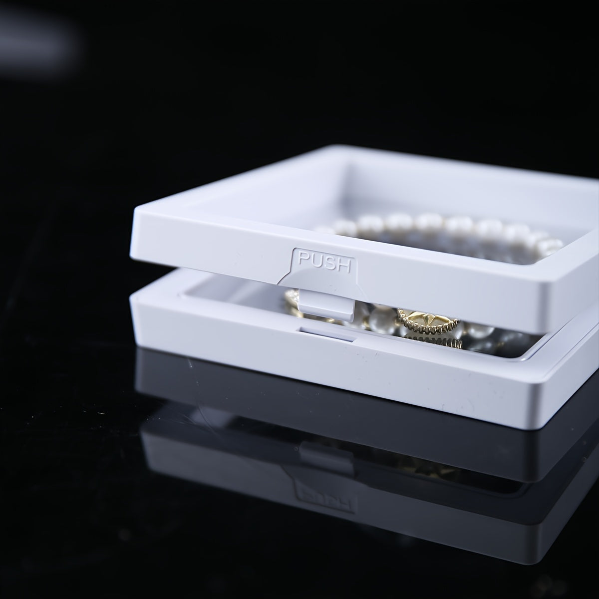 Caja de almacenamiento para joyas con 10 compartimentos, a prueba de polvo y resistente a la oxidación, con película de PE