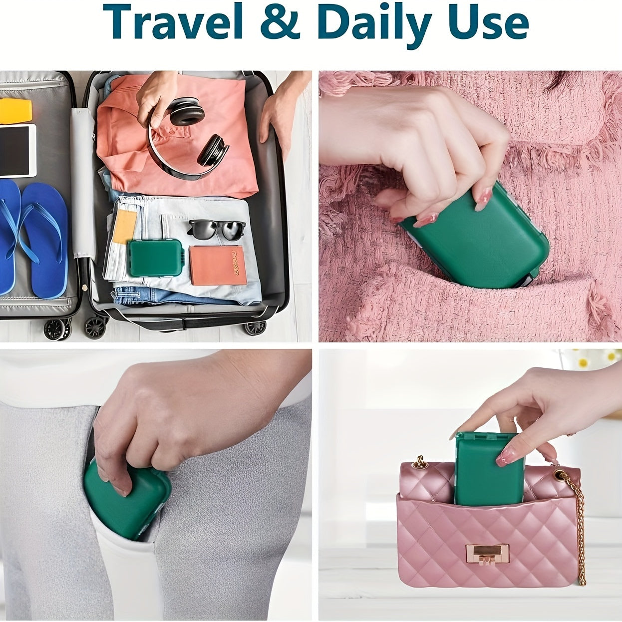 Travel Waterproof 7-Day Pill Organizer Plastic Capsule Case Daily Medication
