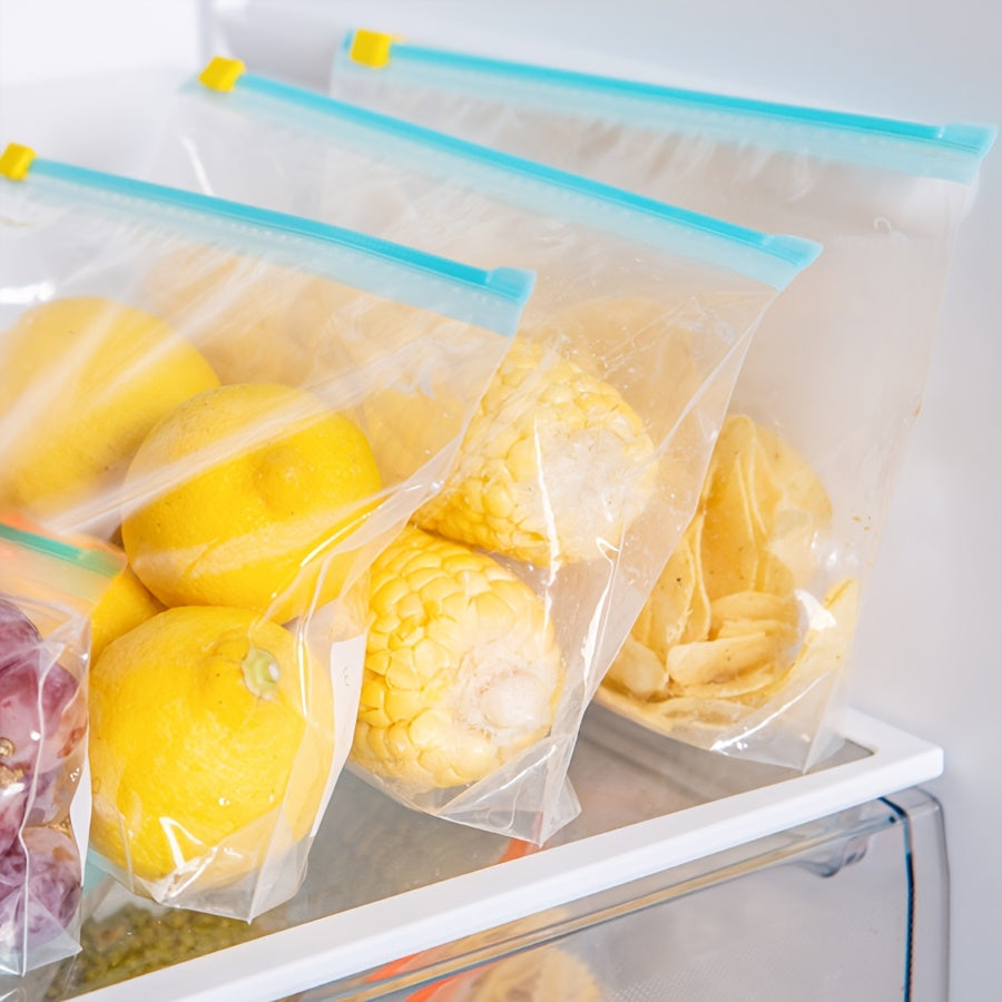 Reusable Storage Bags Set 45/20/30/40 for Fruit Grain Vegetable Meat with Zippered Fresh-Keeping Bags Kitchen Organizer