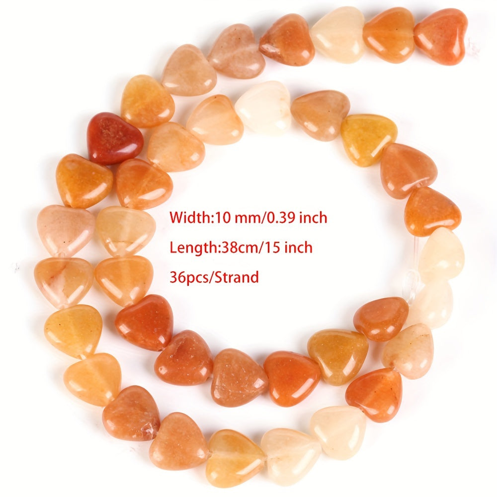 Heart-Shaped Stones Set 10mm Rose Quartz Lapis Lazuli Amazonite for Jewelry Making