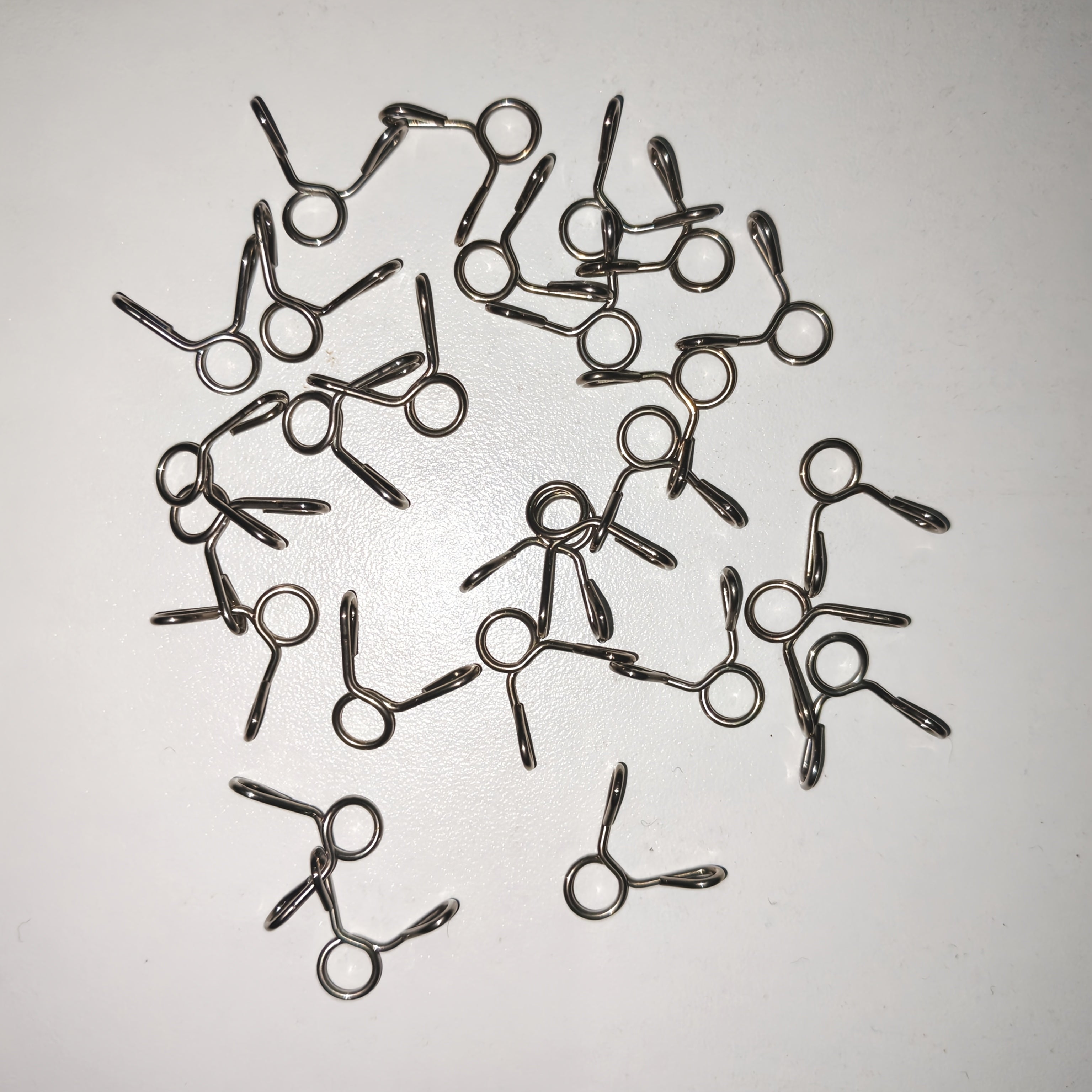 Stainless Steel Aquarium Oxygen Tube Clips 5mm Inner Diameter Hand Crimping Anti-Loose Pack of 20/30