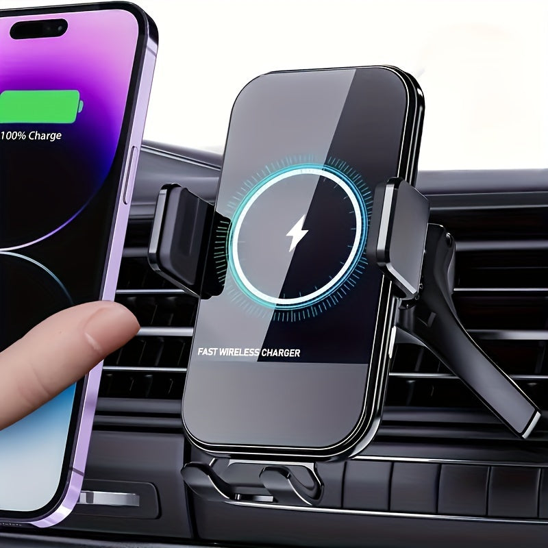 Wireless Car Charger Fast Charging Automatic Clamping for iPhone and Samsung