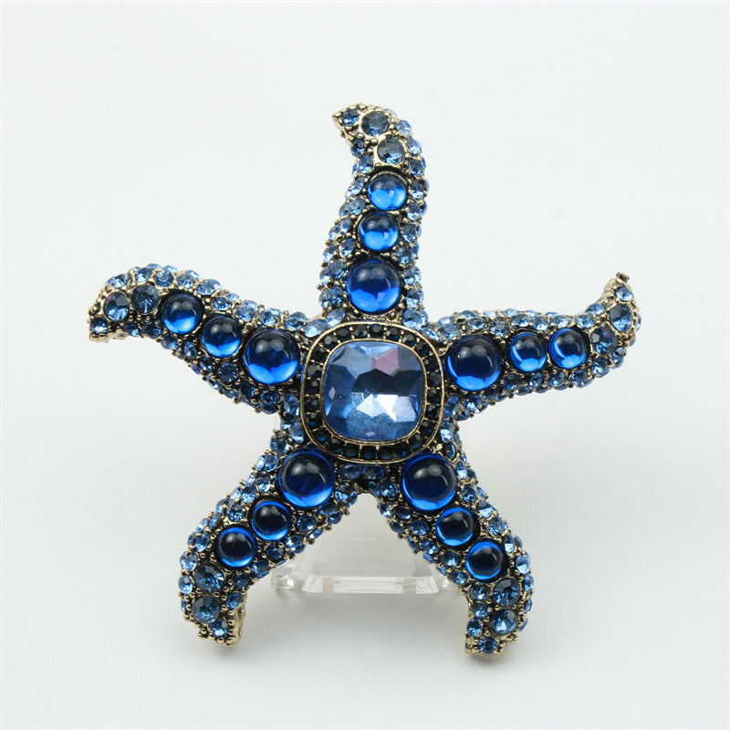 Vintage Silver Starfish Brooch Ocean-Inspired Jewelry Gift for Women