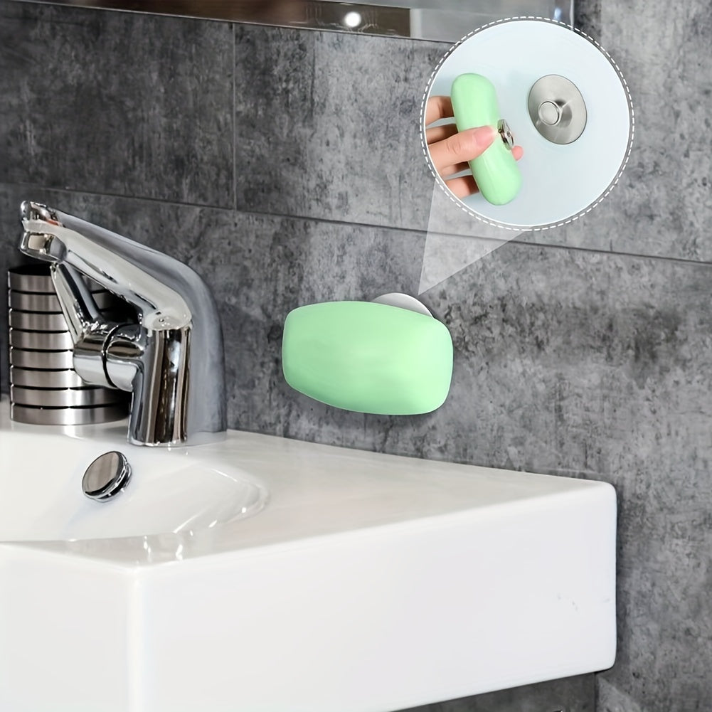 Dispensador de jabón magnético con soporte de pared autoadhesivo para baño y cocina