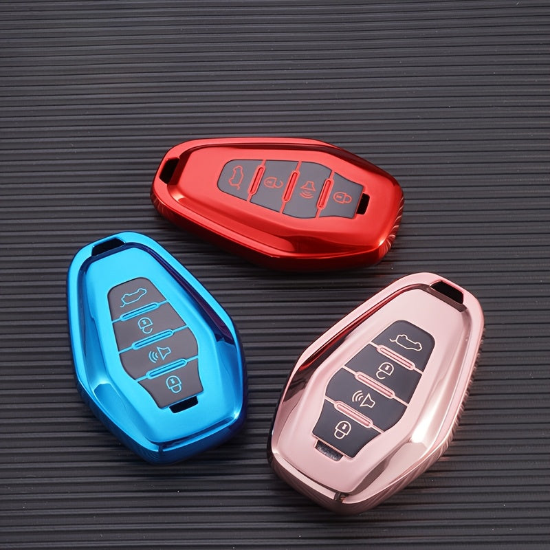 Car Key Fob Cover TPU Durable Stylish Shell with Emblem for SUV