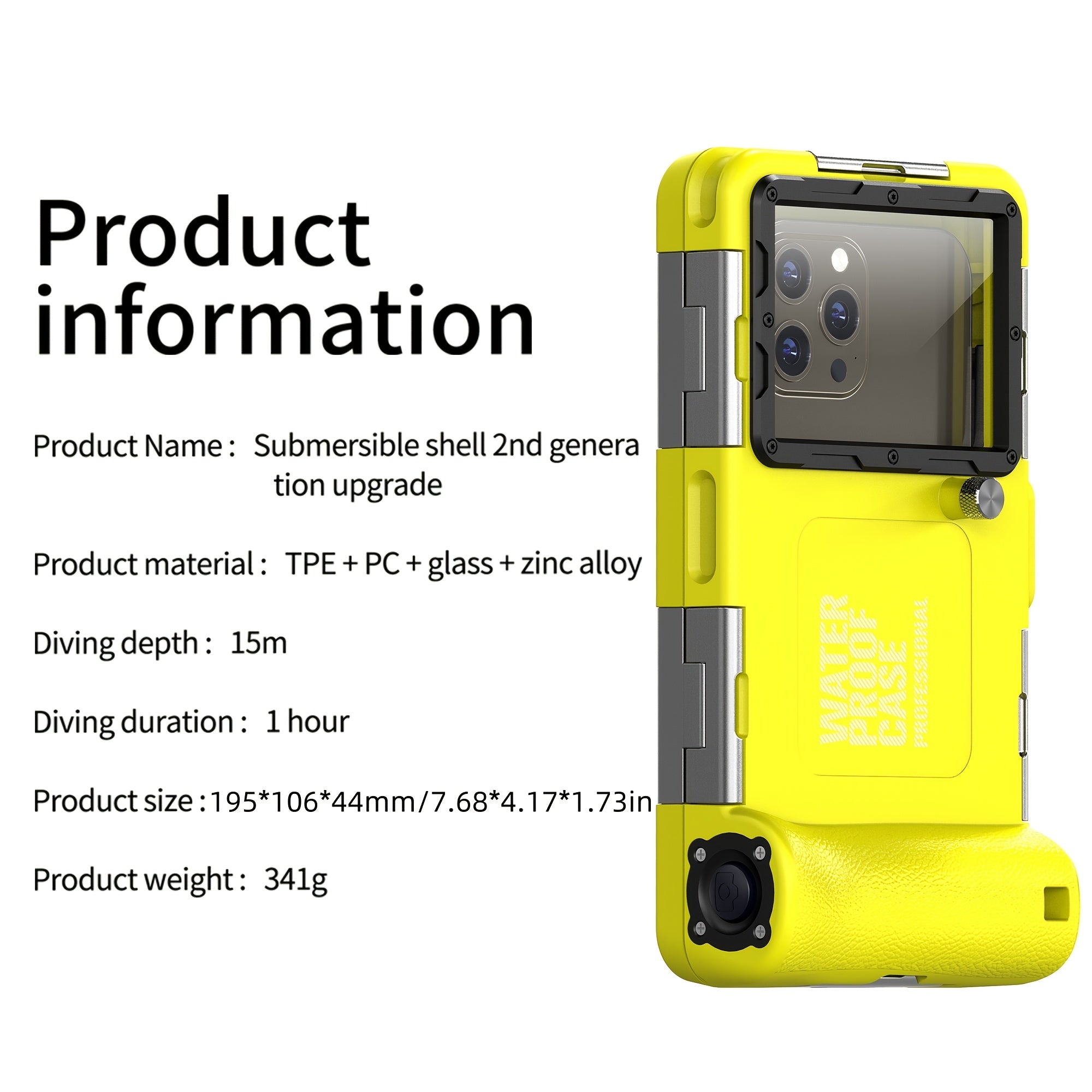 Waterproof Phone Case for Underwater Photography Diving Up to 15m 50ft Durable with Lanyard