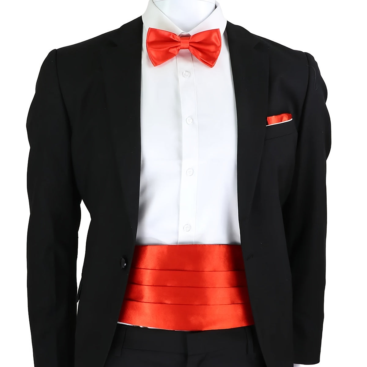 Men's Formal Wedding Attire Package Girdle Bow Tie Pocket Towel Accessories