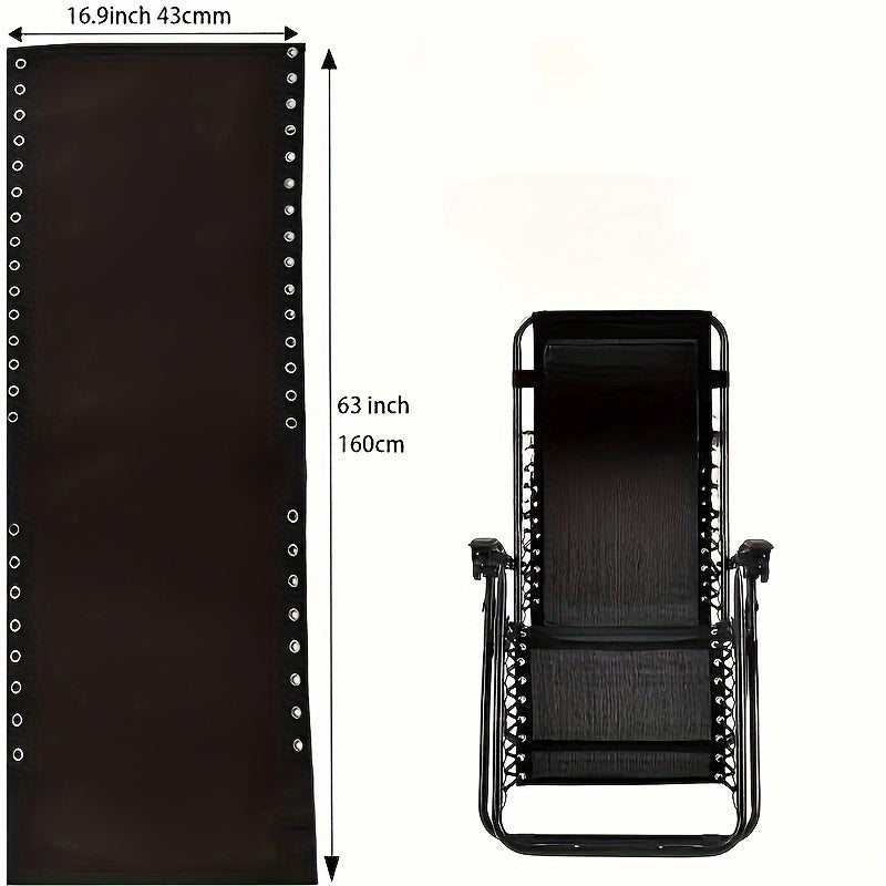 Replacement Fabric Set for Zero-Gravity Chairs with Bungee Ropes Patio Recliner Accessories