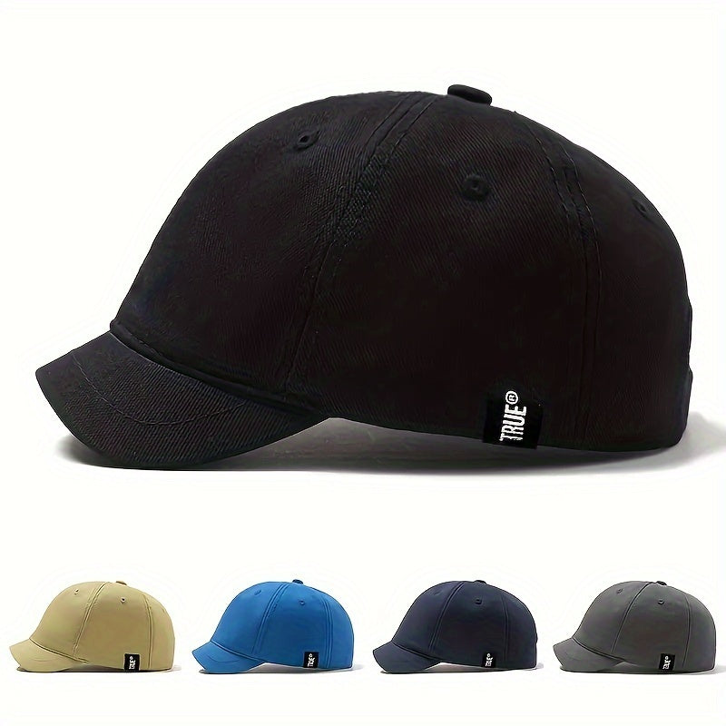Men's Adjustable Baseball Cap with Hip-Hop Letter Patch Stretch Fit Polyester Street Style