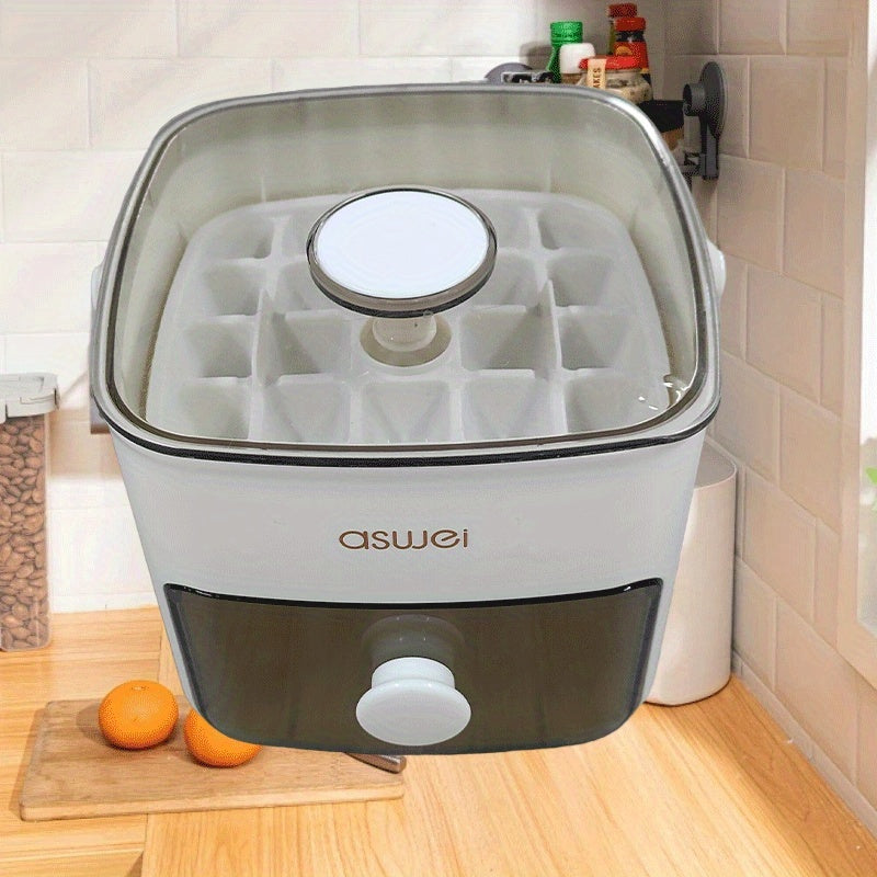 Electric Ice Maker Large Capacity Portable with Easy-Press Lid for Chilled Drinks