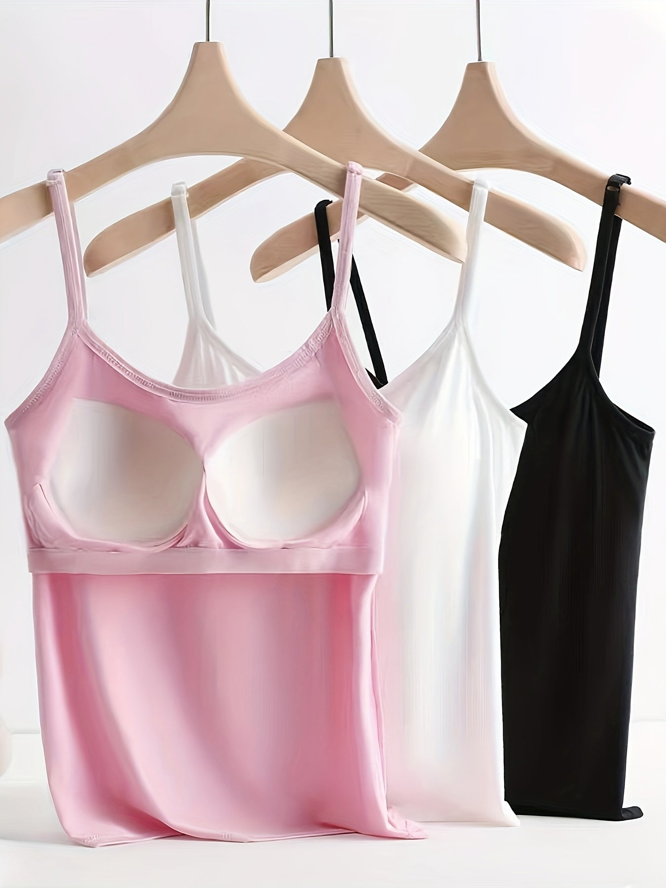 Women's Cotton Padded Camisoles with Bra Straps for Comfortable Home Wear