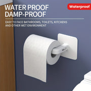 Waterproof Wall-Mounted Tissue Holder with L-Shaped Hook, Durable Plastic