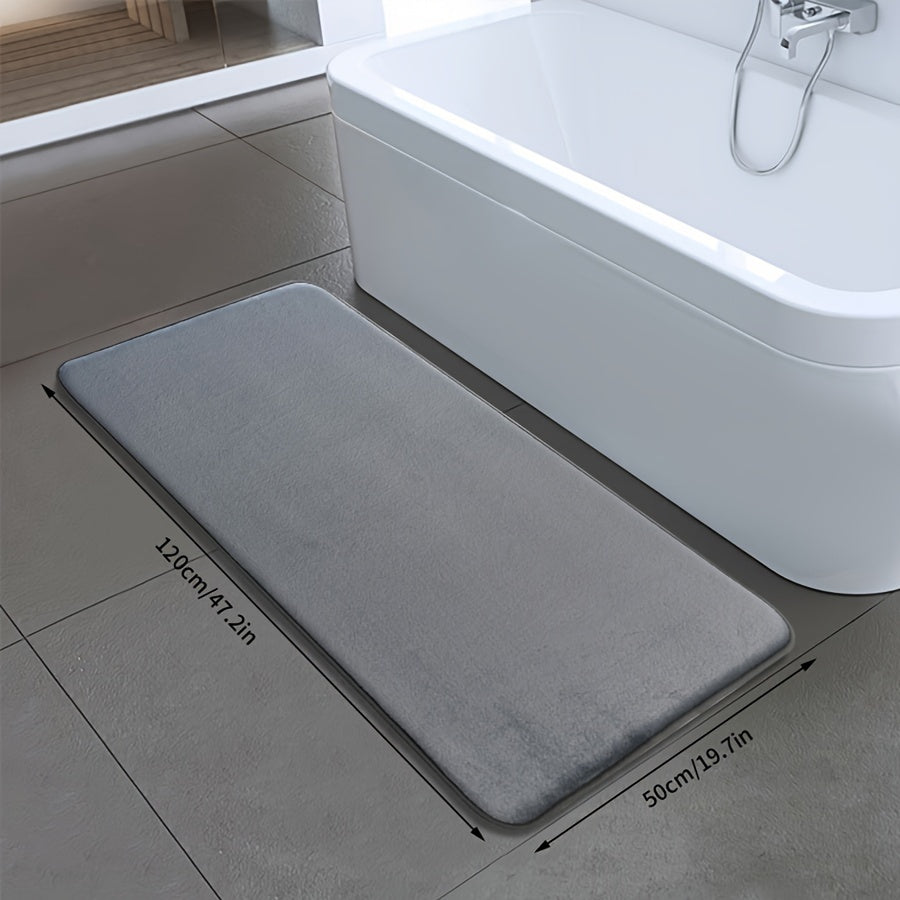 Alfombra de baño de esponja de alta densidad 39.88x59.94cm Antideslizante Suave Blanca Absorbente