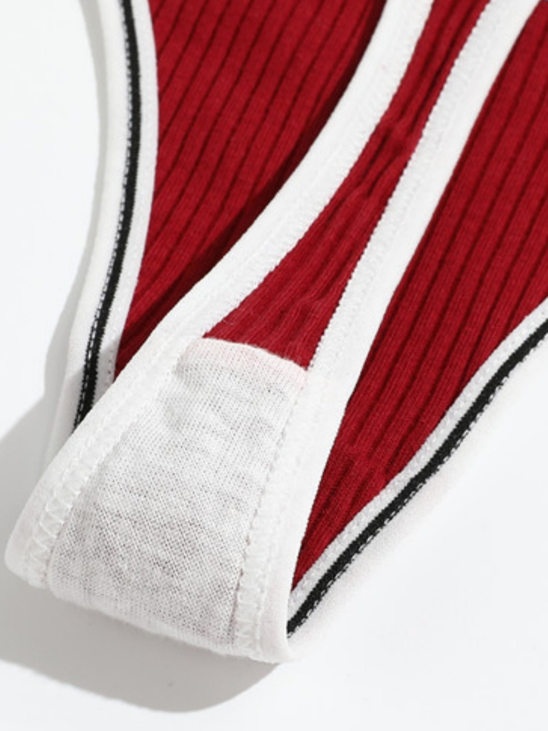 Women's Low Waist Thongs with Colorblock Stripe Print Lingerie