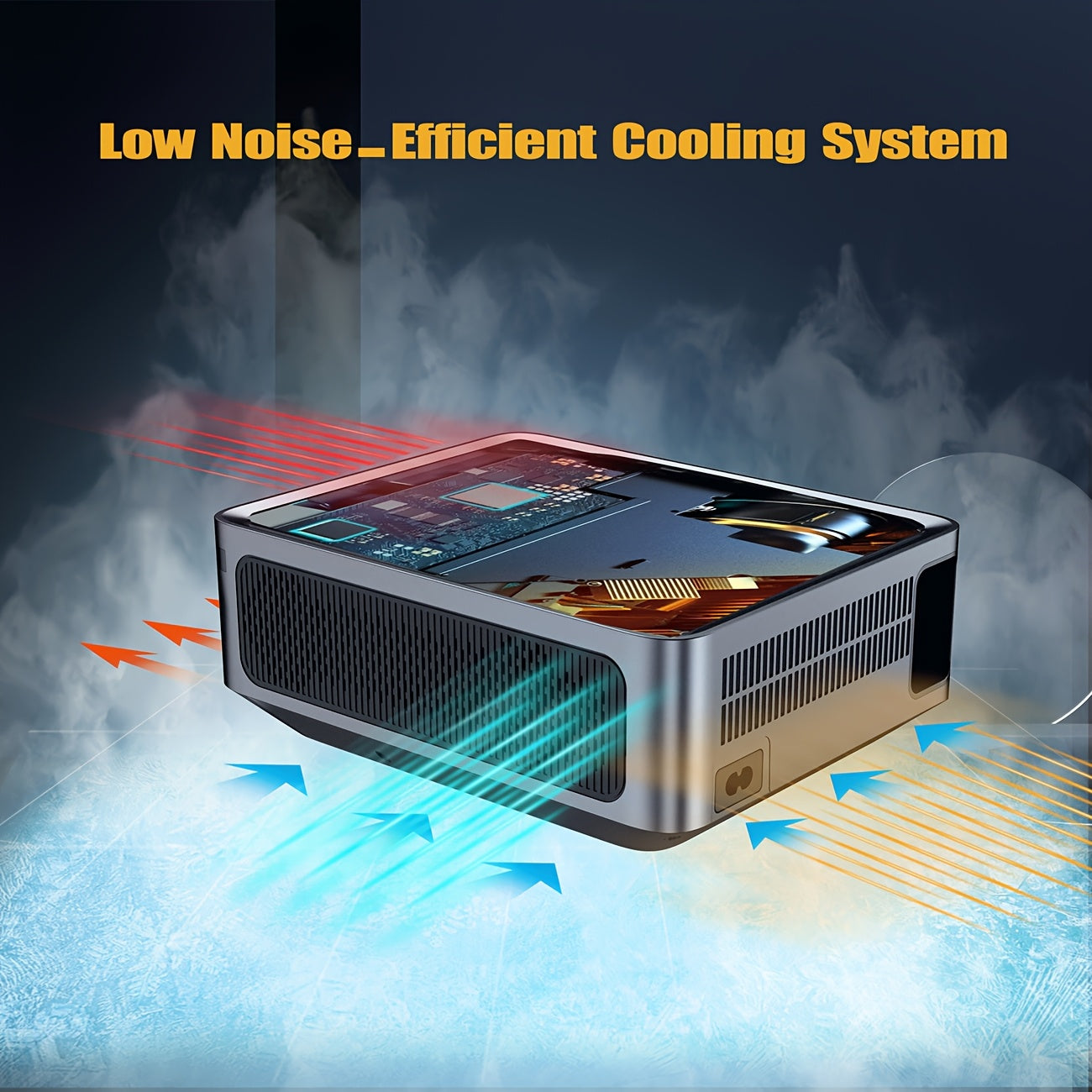 Проектор домашнего кинотеатра 8K, 12000 люмен, Android 9, WiFi, голосовое управление