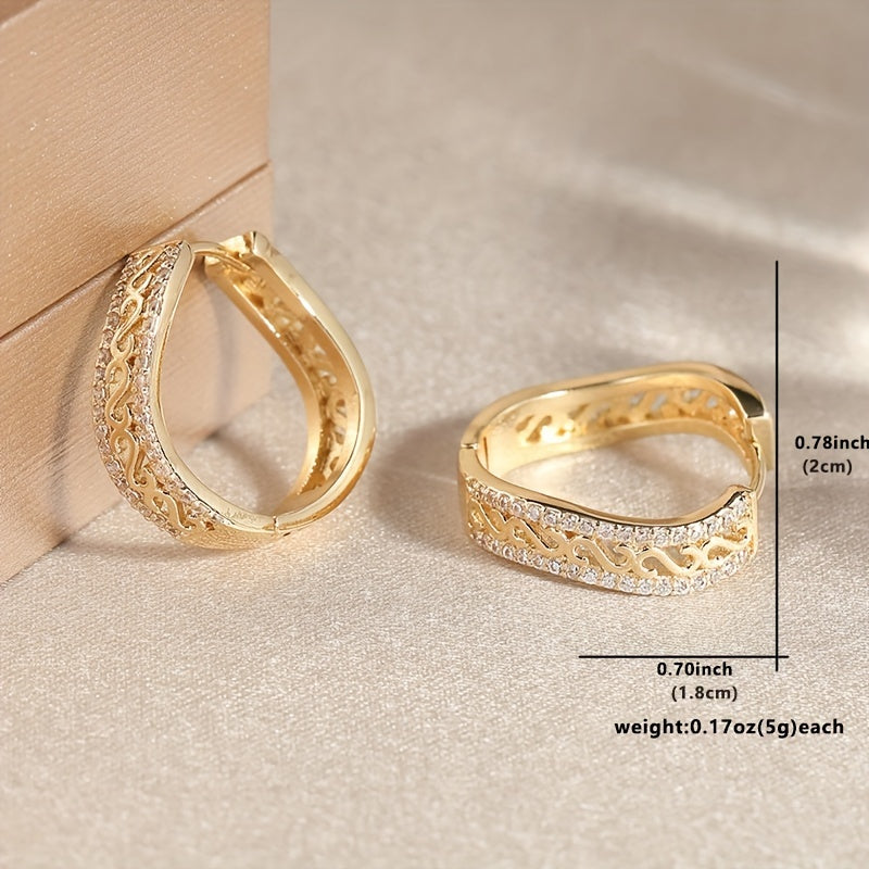 Boho misli qum bilan bezatilgan ayollar uchun sovgʻa uchun oltin bilan qoplangan zirkon bilan ta'minlangan sirgʻa