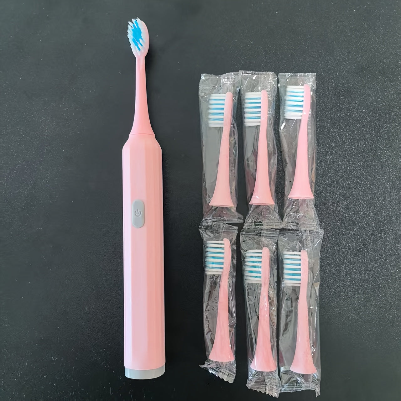 Электрическая зубная щетка для взрослых с 3 насадками для глубокой очистки, путешествий и отбеливания