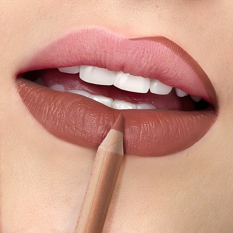 Set de perfiladores de labios mate impermeables para mujer, 24 colores, lápiz de labios de larga duración