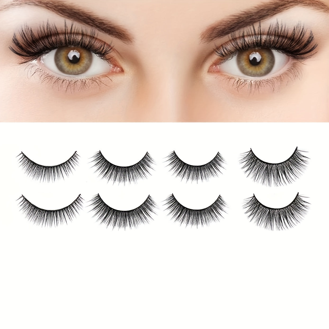 Women's Reusable Waterproof Self-Adhesive False Eyelashes Four Styles