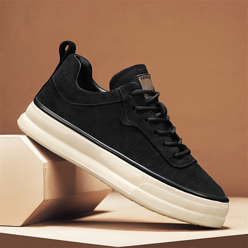 Men's All-Season Casual Athletic Sneakers with PU Upper and Lace Closure