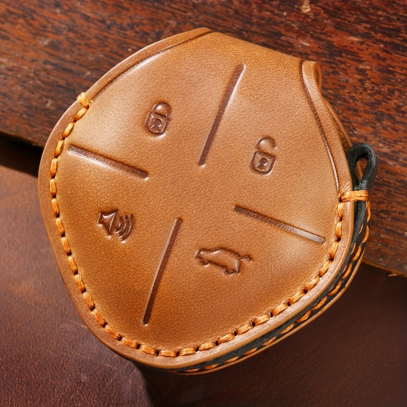 Custom Leather Key Fob Cover for Car Remote Protection Easy Install