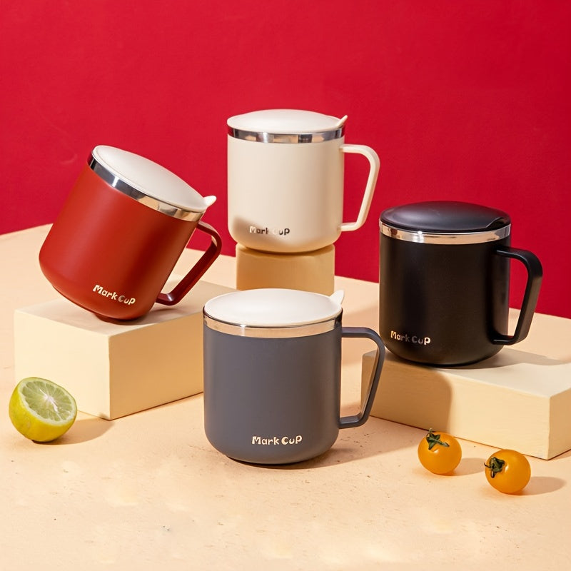 Taza de acero inoxidable de 400ml con doble capa y sello para oficina