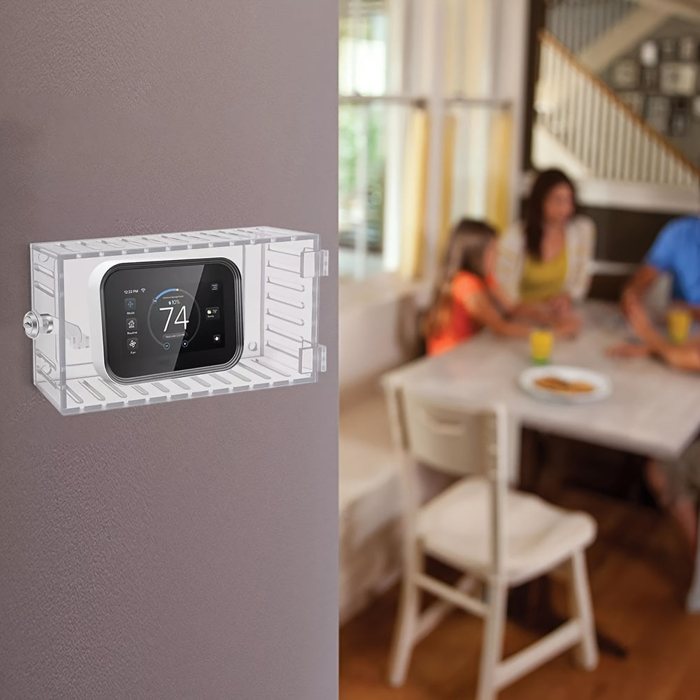 Прозрачный 1-элементный термостатический замок с ключом для безопасности - не требует питания, идеально подходит для систем отопления и охлаждения, а также очистителей воздуха