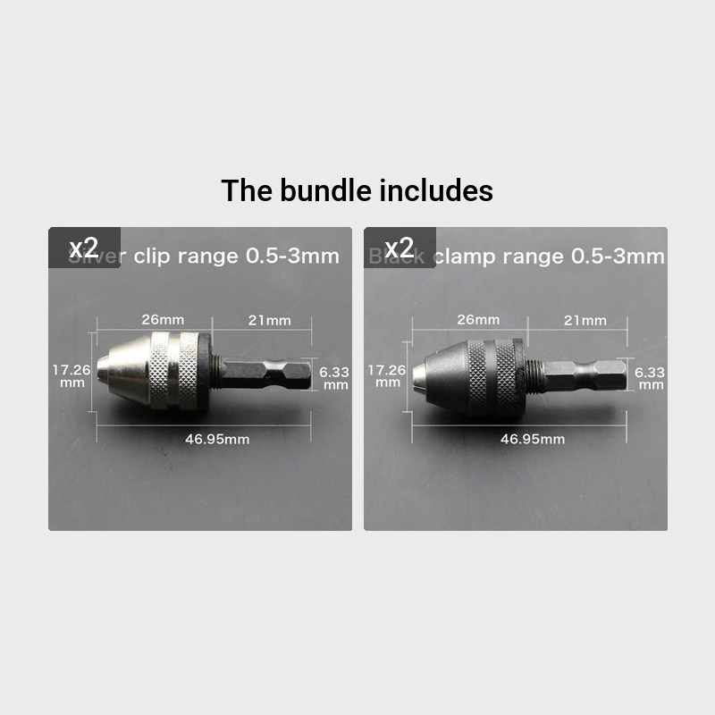 1/4 Inch Hex Quick-Change Drill Chuck Adapter Black Gold Impact Driver Screwdriver