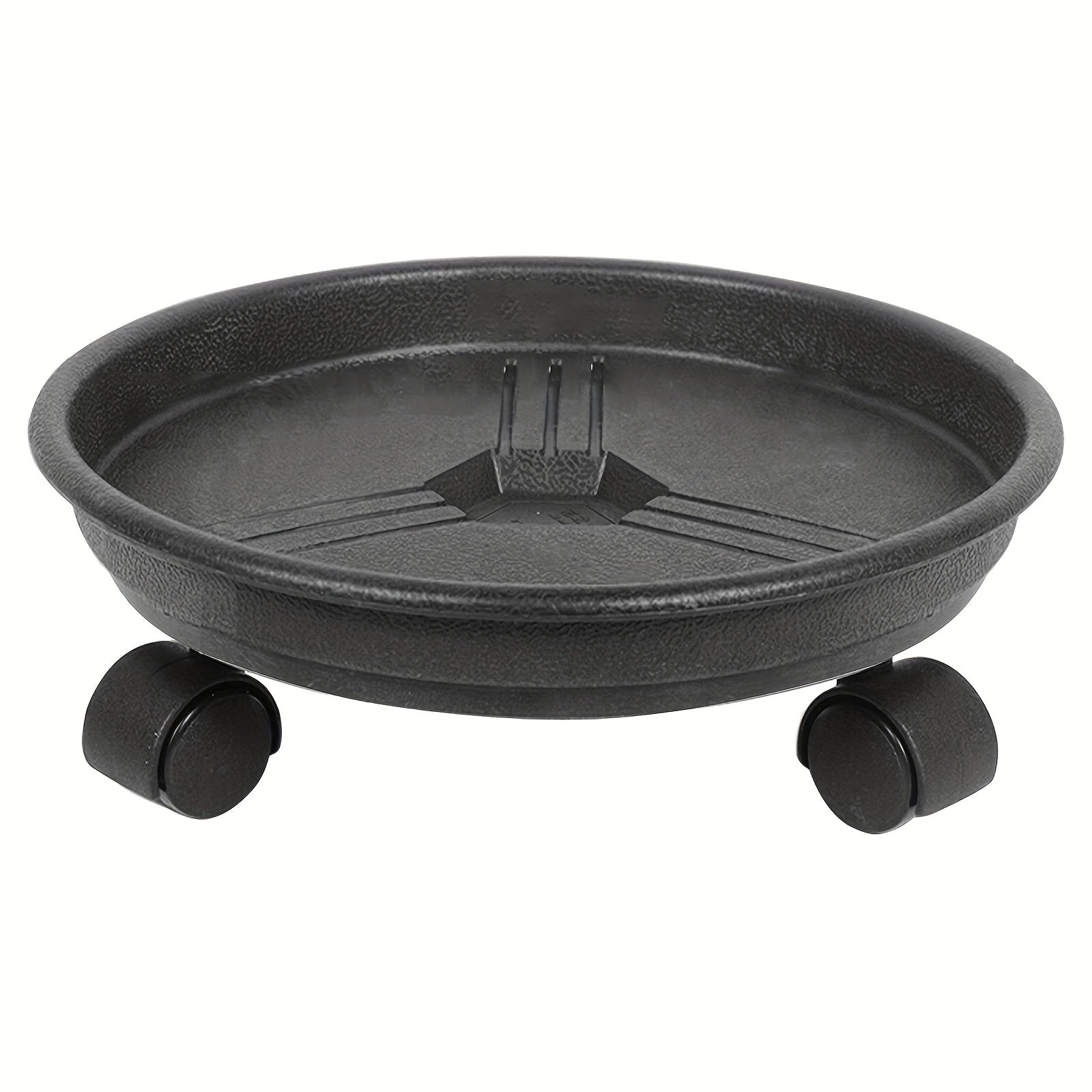 Round Plastic Flower Pot Tray with Wheels Indoor Outdoor Plant Stand Stable Easy to Move