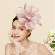 Women's Elegant Fancy Hat with Clip and Hair Hoop for Tea Party Style