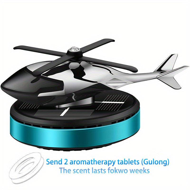 Solar Car Air Freshener Helicopter Model Solar Air Purifier Fragrance Diffuser