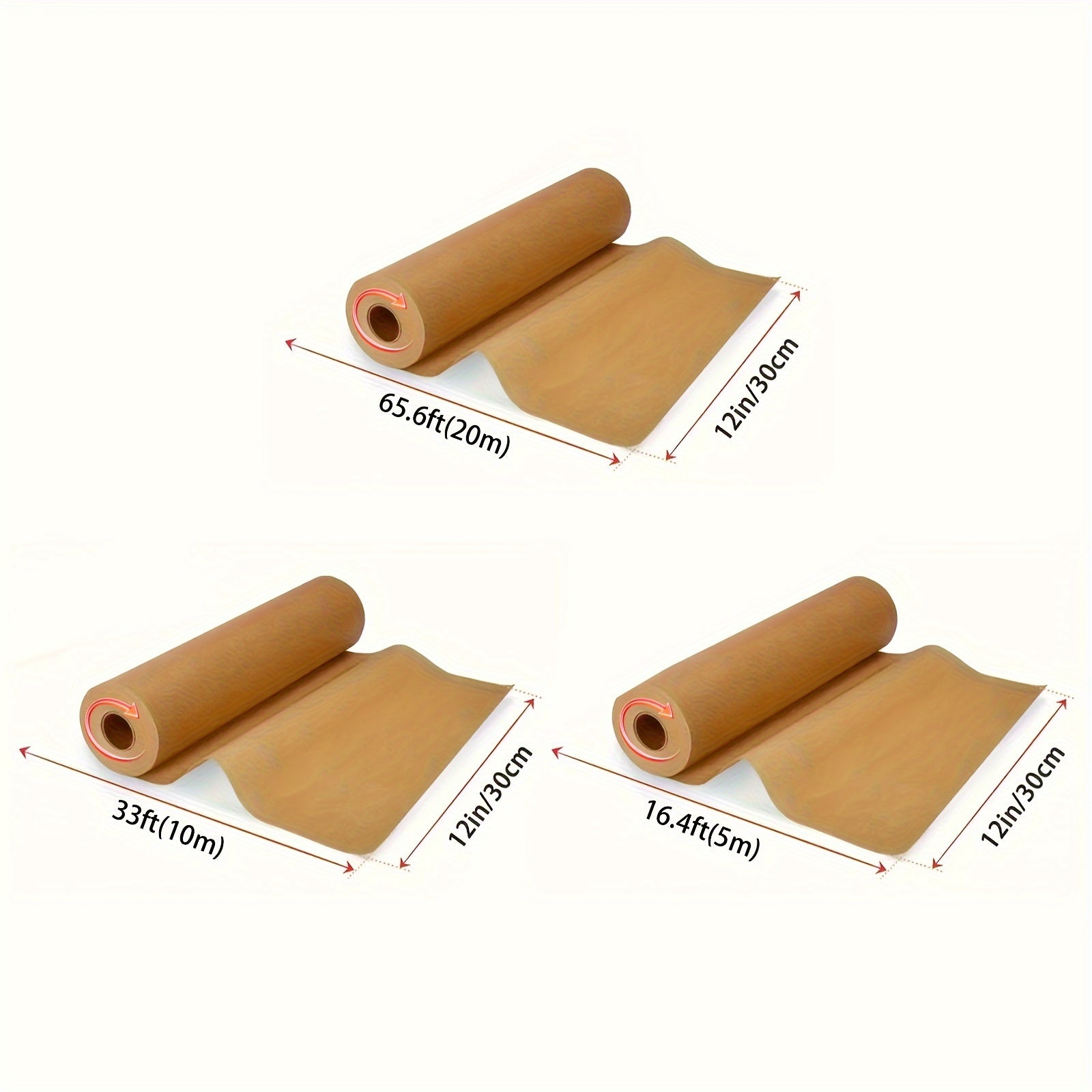 Unbleached Parchment Paper Roll 30.48cm Heavy Duty Non-Stick Baking Cooking