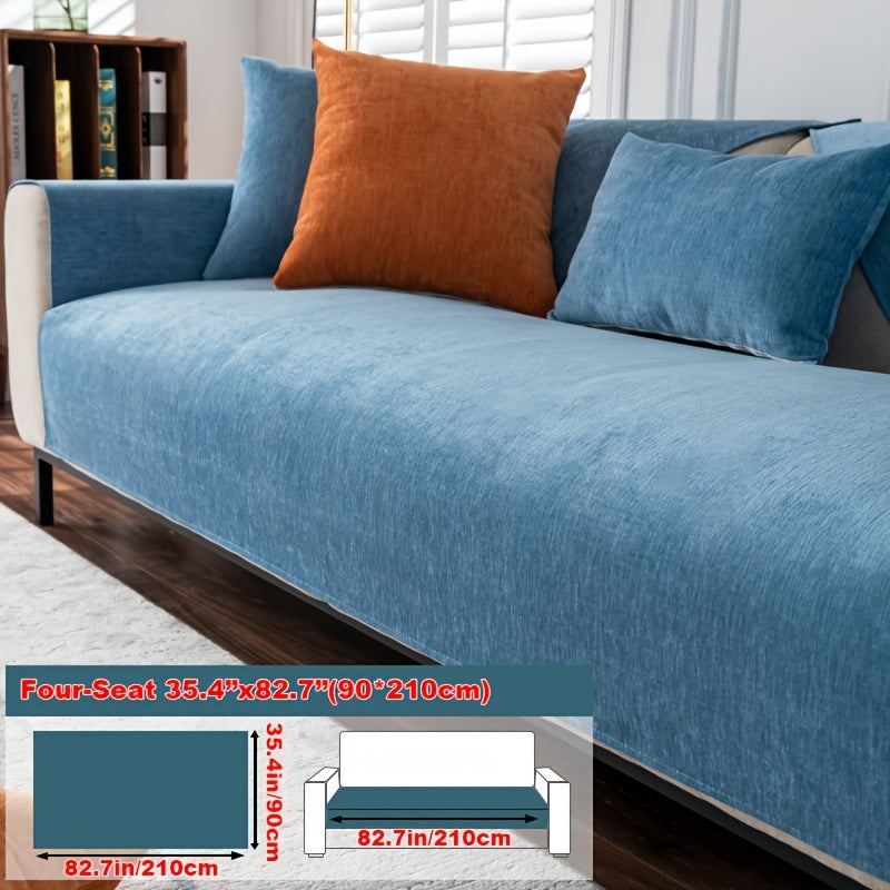 Chenille Sofa Cover for 1-4 Seater All-Season Pet-Friendly Non-Slip Machine Washable
