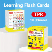 English Language Learning Flash Cards for Children Ages 4-12 50 Pack Educational Vocabulary Phrases