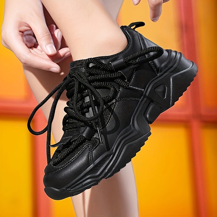 Women's Lightweight Mesh Running Sneakers with Thick Soles